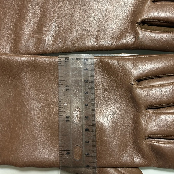 Rare vintage 26”x9” Brown Leather Gloves - Picture 5 of 7